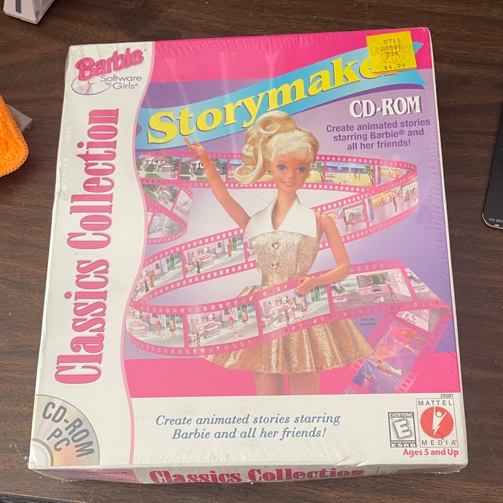 BARBIE Mattel 1994 Story Maker Windows PC CD-ROM Computer Game Classics Coll.